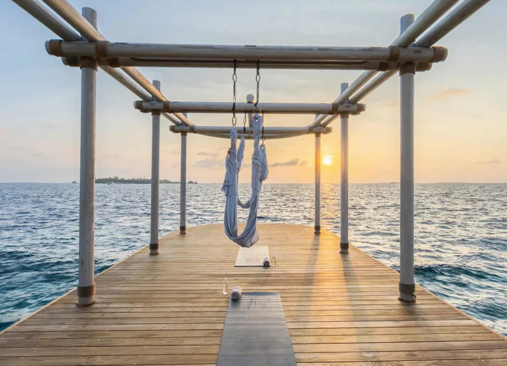 Joali Being above-water meditation deck